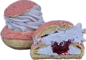 Ciastko Ptyś czarny bez-śliwka