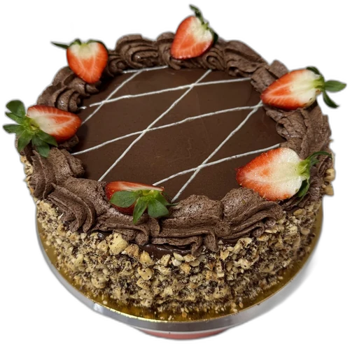 Tort czekoladowy z truskawkami
