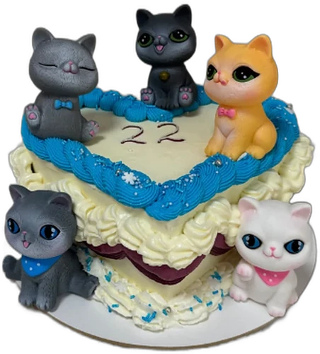Tort urodzinowy z kotami